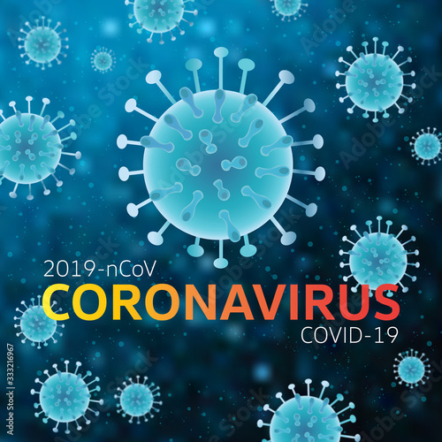 Coronavirus background. Coronavirus 2019-nCoV. Pandemic medical health risk, immunology, virology, epidemiology concept, Covid-19