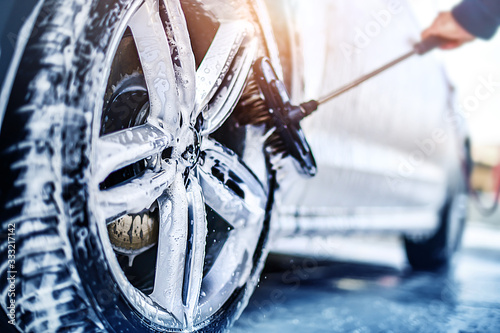 Obraz na płótnie Car wheel wash