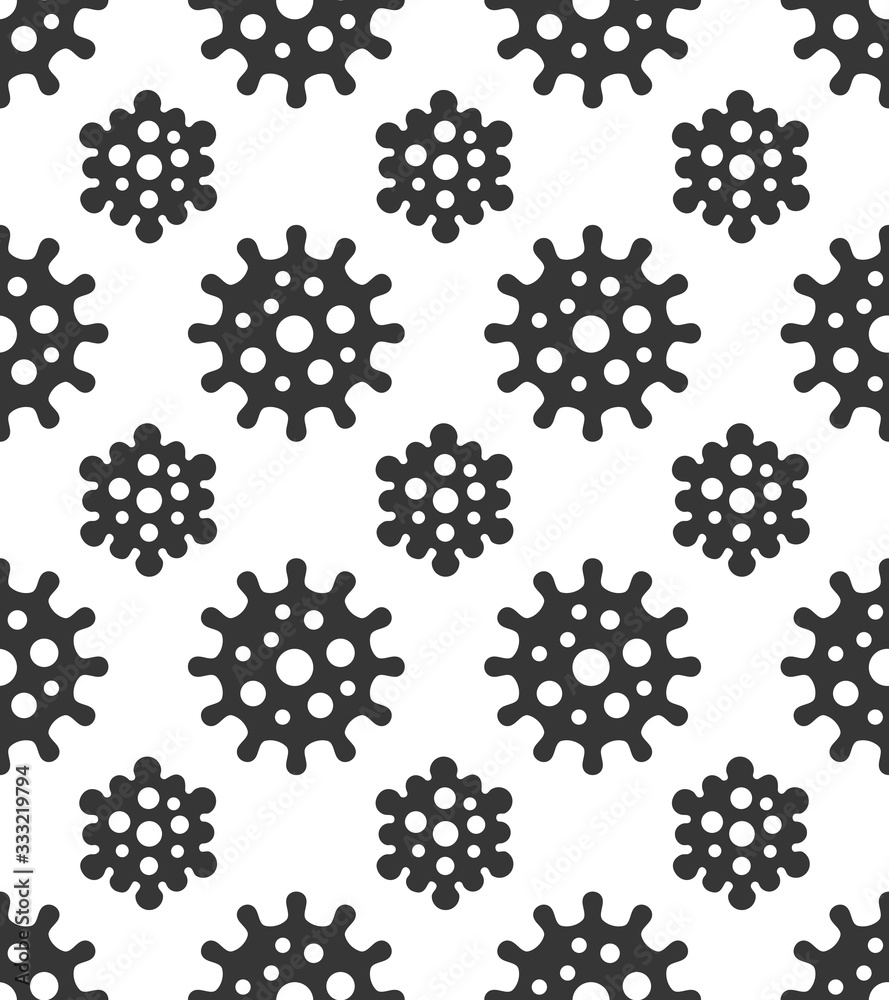 Coronavirus Seamless Pattern on White Background. Vector Coronavirus Seamless Pattern on White Background. Vector