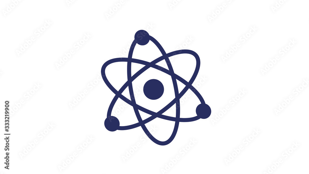 Atom isolated on white background,New atom isolated icon Atom isolated on white background,New atom isolated icon