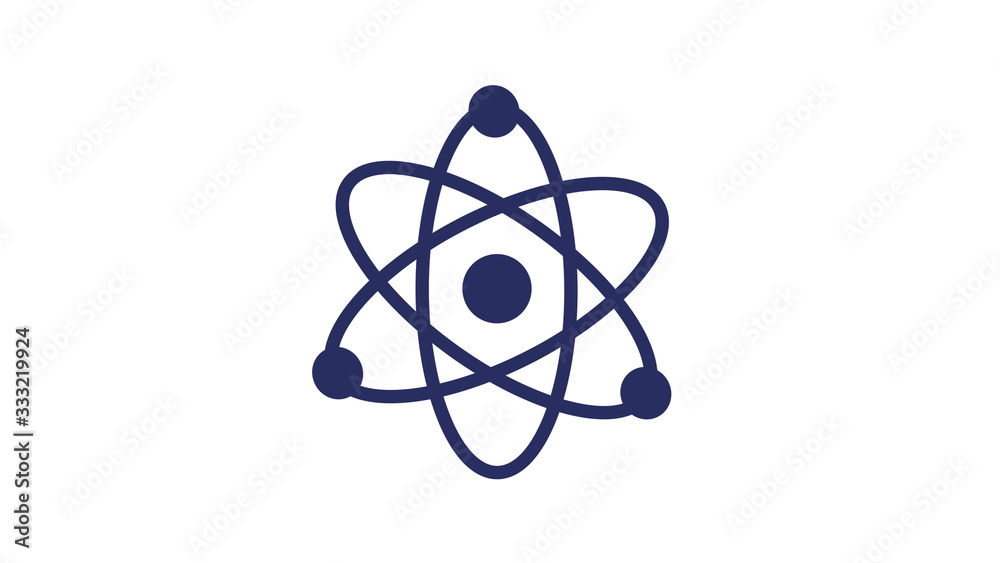 Atom isolated on white background,New atom isolated icon Atom isolated on white background,New atom isolated icon