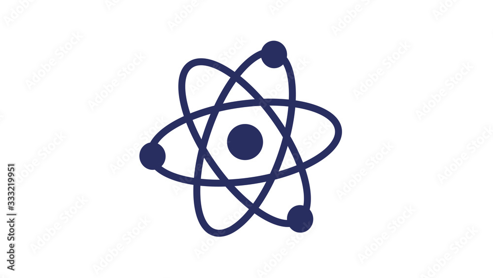 Atom isolated on white background,New atom isolated icon Atom isolated on white background,New atom isolated icon