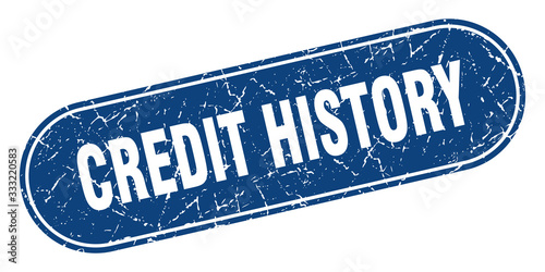 credit history sign. credit history grunge blue stamp. Label