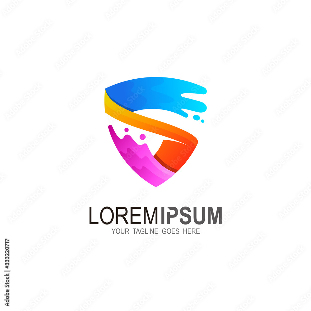 logo letter s with shield design vector, letter s icon , drop logo, 3d icon logo letter s with shield design vector, letter s icon , drop logo, 3d icon