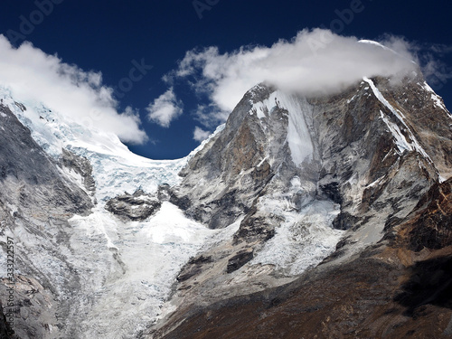 Chopicalqui mountain and Glacier. Cordillera Blanca. Peru photo