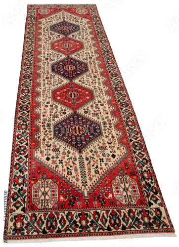 Old and modern Persian Colourful Arabesque and handmade carpet, rug gelim, patchwork, and Gabbeh with the pattern.