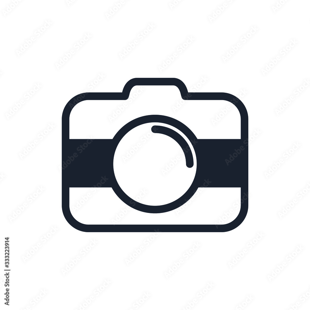 Camera icon vector isolated. simple snapshot photography sign symbol for website design.