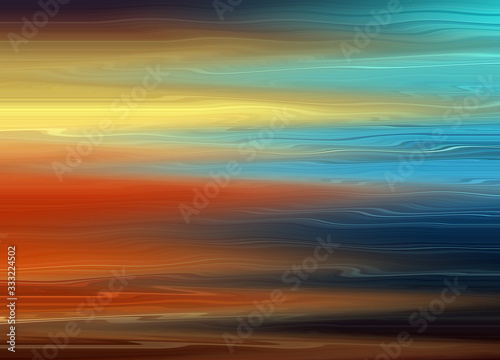 Paintlike horizontal abstract texture of mixed colours. Smooth artistic background showing a concept of motion, speed, blending.