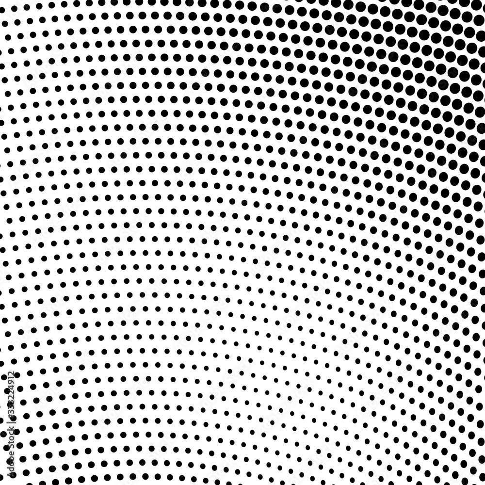 Halftone texture wave. Abstract pattern of dots. Template for printing on tissue packaging paper. Monochrome background Halftone texture wave. Abstract pattern of dots. Template for printing on tissue packaging paper. Monochrome background