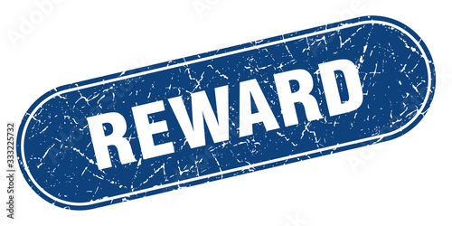 reward sign. reward grunge blue stamp. Label