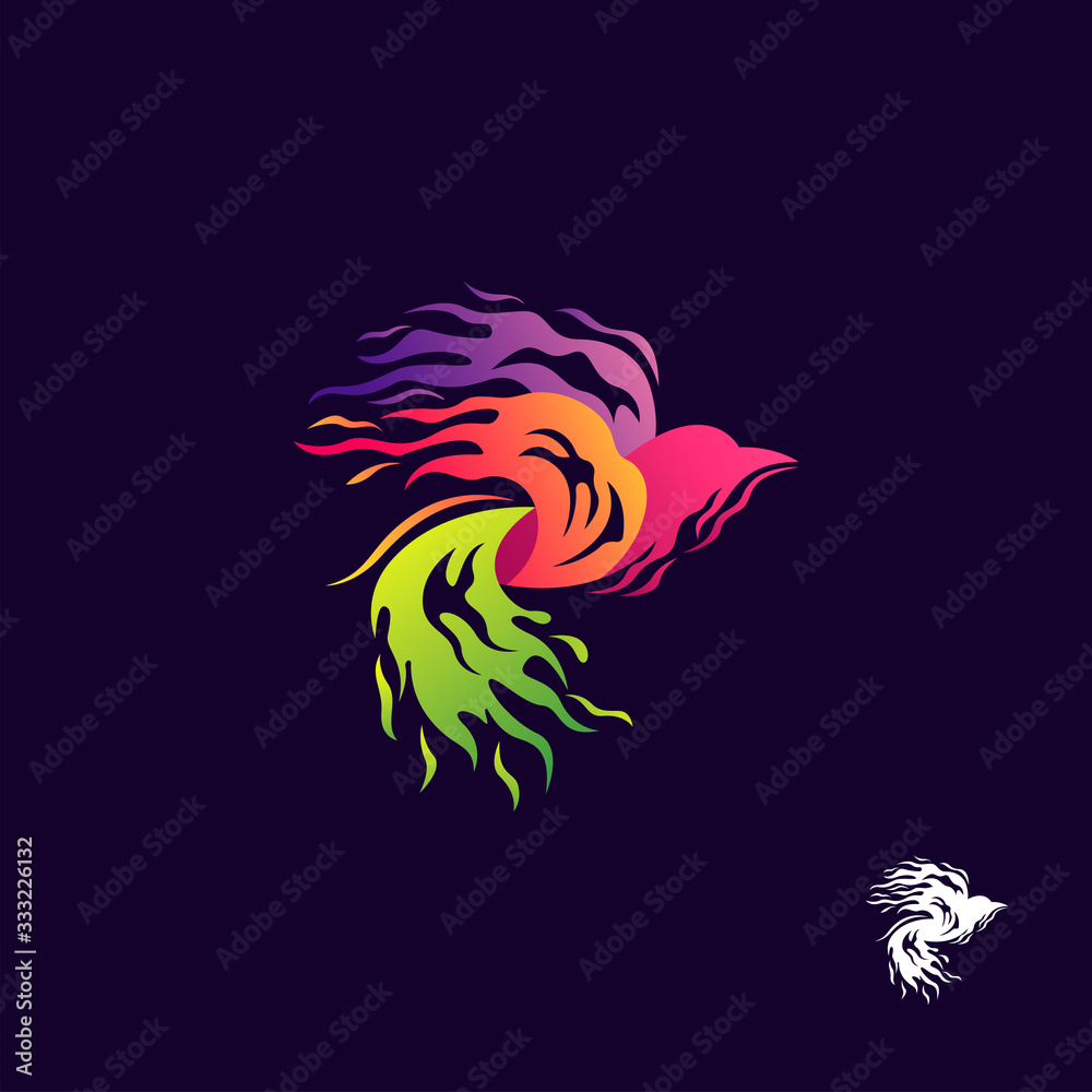 Awesome colorful bird logo design
