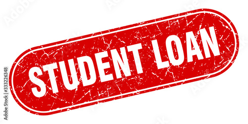 student loan sign. student loan grunge red stamp. Label