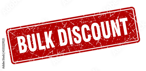 bulk discount stamp. bulk discount vintage red label. Sign