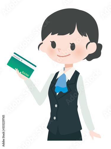ビジネスウーマン　通帳