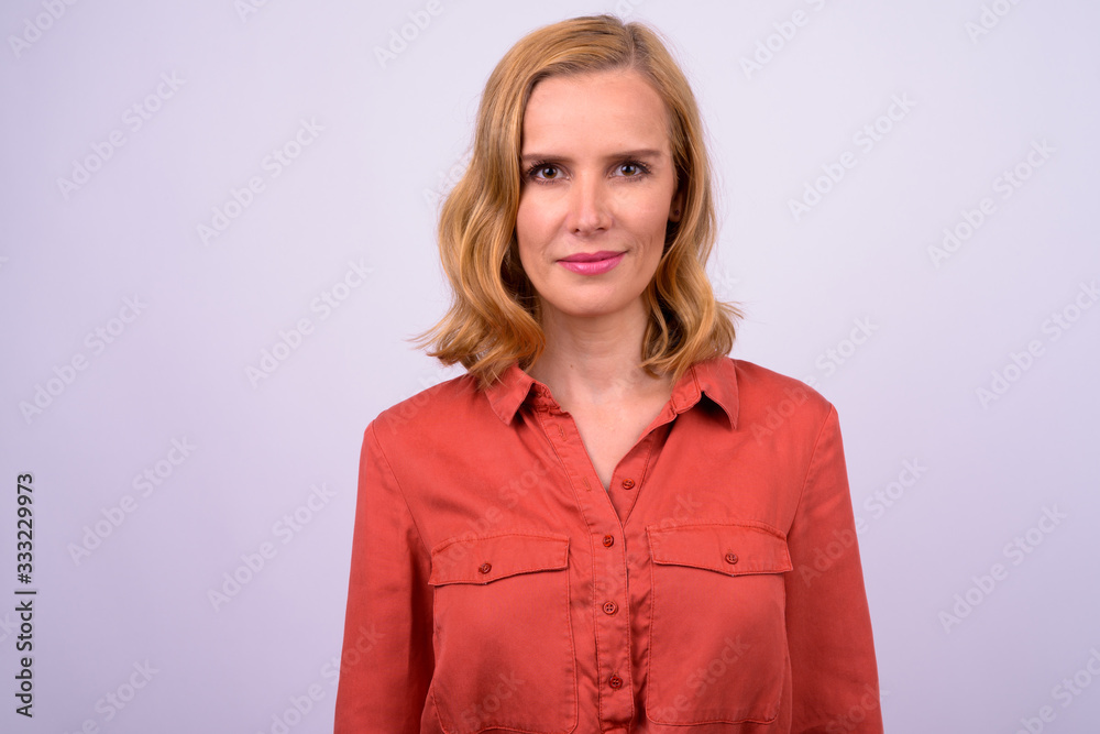 Portrait of beautiful blonde businesswoman looking at camera Portrait of beautiful blonde businesswoman looking at camera