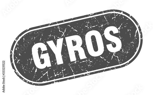 gyros sign. gyros grunge black stamp. Label