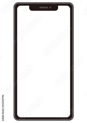 白画面のスマホ　シンプル