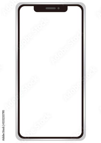白画面のスマホ　リアル