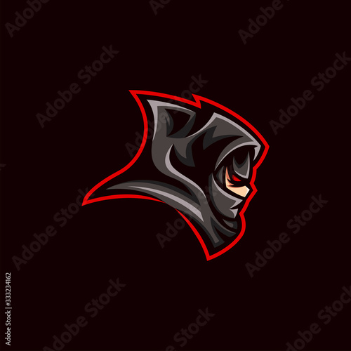 Ninja e sport gaming mascot logo design