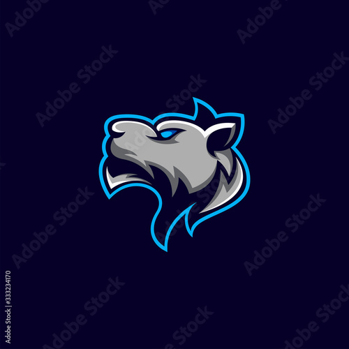 Lion head e sport gaming mascot logo design
