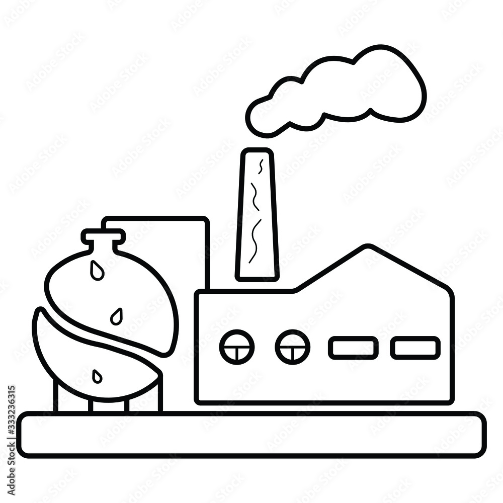 Factory - vector icon illustration photo