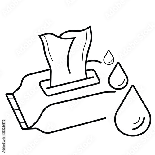 Wet wipe pack icon vector