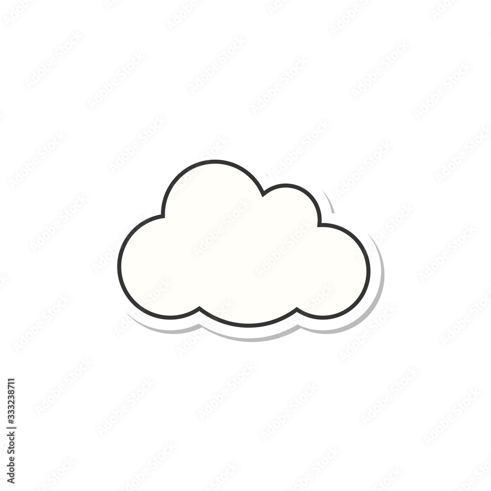 Clouds icon cartoon flat style isolated on white background. Cloud symbol design, logo, app. Design elements for the weather, cloud storage applications. Clouds icon cartoon flat style isolated on white background. Cloud symbol design, logo, app. Design elements for the weather, cloud storage applications.