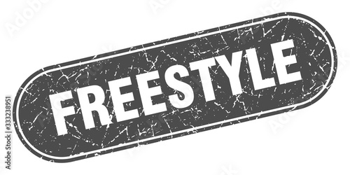 freestyle sign. freestyle grunge black stamp. Label