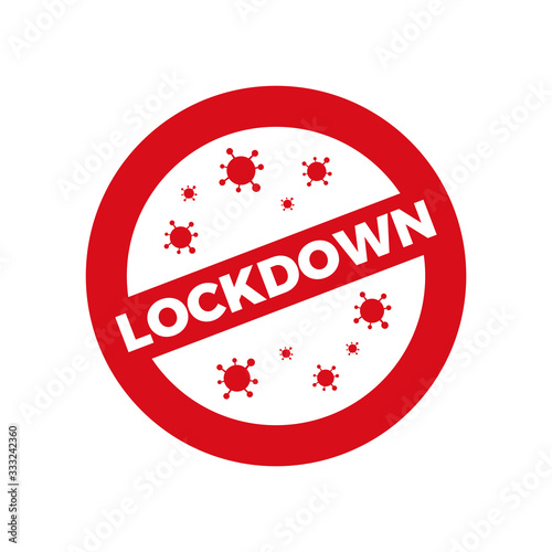 CORONAVIRUS LOCKDOWN. Covid-19 Pandemic world lockdown for quarantine. Corona Virus Illustration Vector