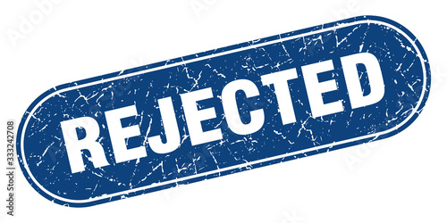 rejected sign. rejected grunge blue stamp. Label