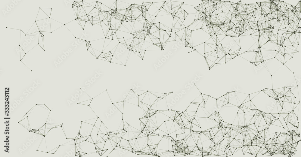 Fototapeta premium Procedural Network Mesh Art background illustration