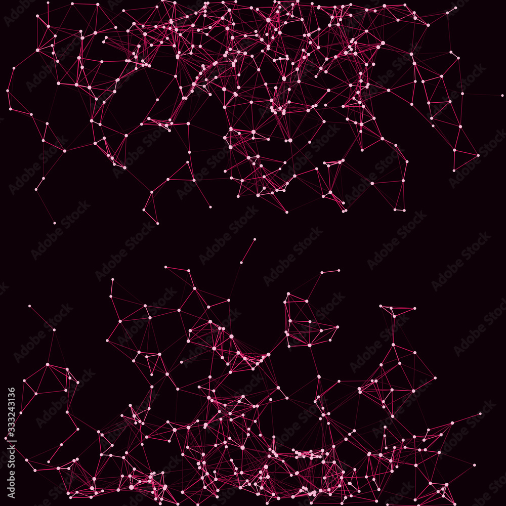 Fototapeta premium Procedural Network Mesh Art background illustration