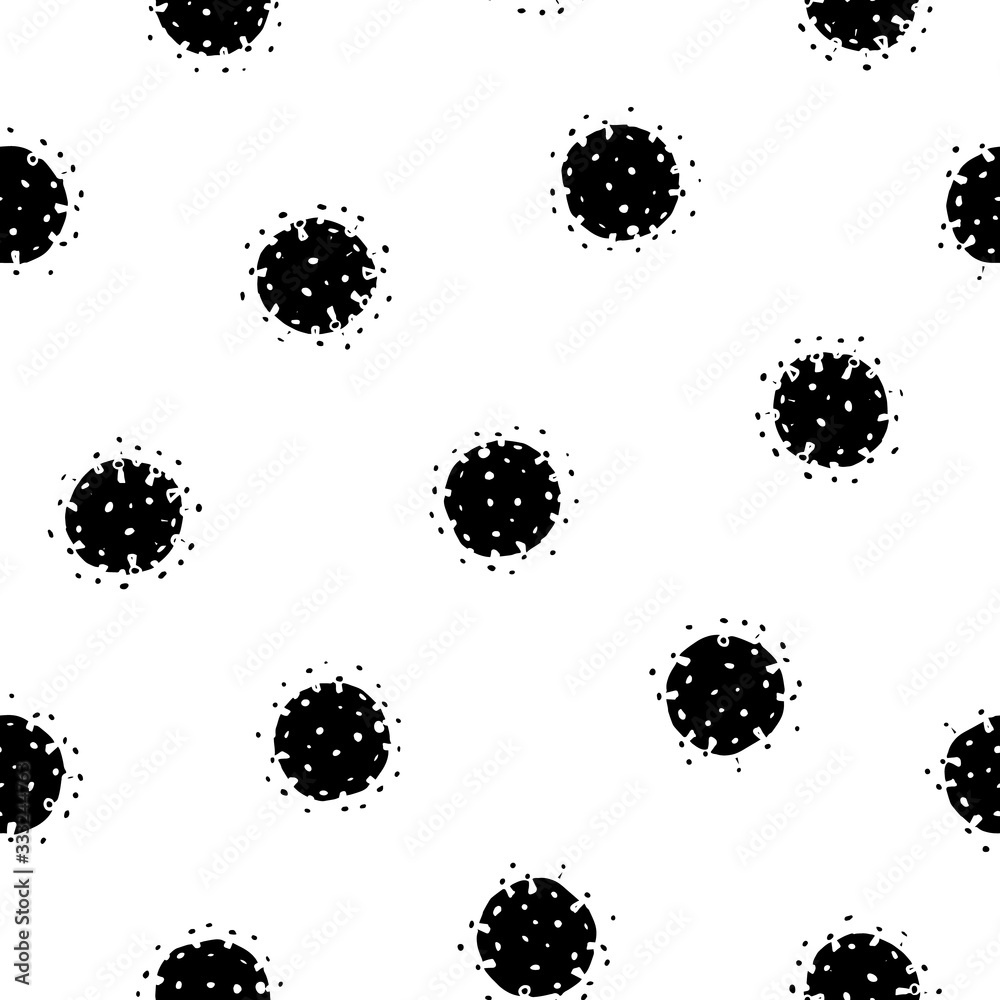 Vector abstract linocut style corona virus pattern with hand painted irregular germ. Graphic, modern design, healthcare, infographic, packaging. Vector abstract linocut style corona virus pattern with hand painted irregular germ. Graphic, modern design, healthcare, infographic, packaging.