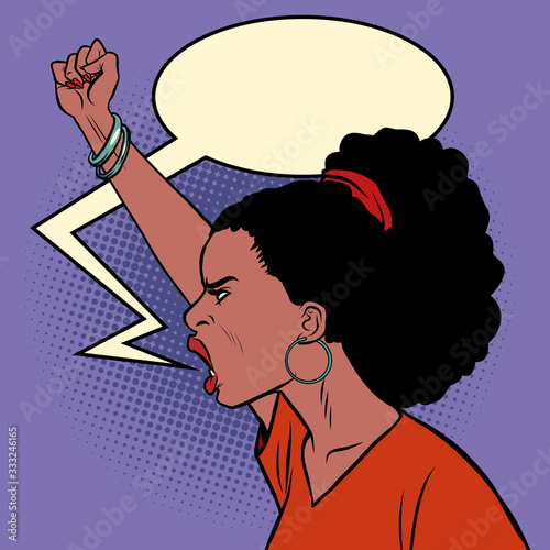 African woman protest