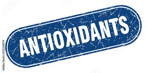 antioxidants sign. antioxidants grunge blue stamp. Label
