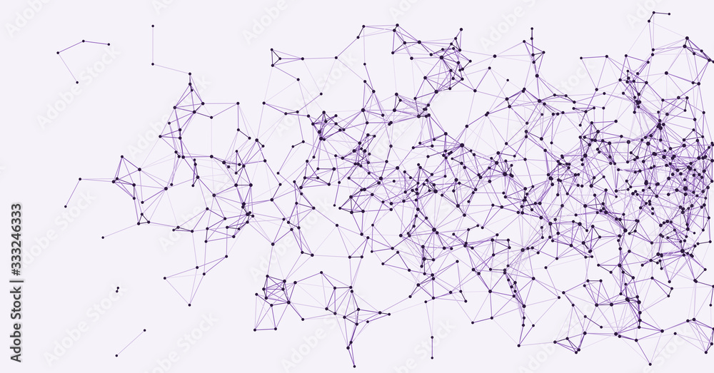 Fototapeta premium Procedural Network Mesh Art background illustration