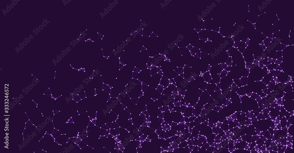 Fototapeta premium Procedural Network Mesh Art background illustration