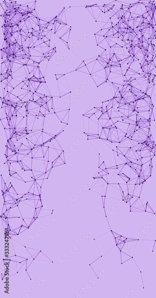 Naklejka premium Procedural Network Mesh Art background illustration