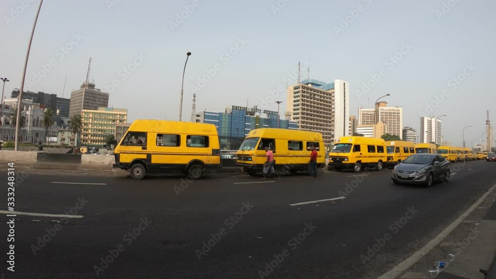 The famous Danfo buses of Lagos Nigeria