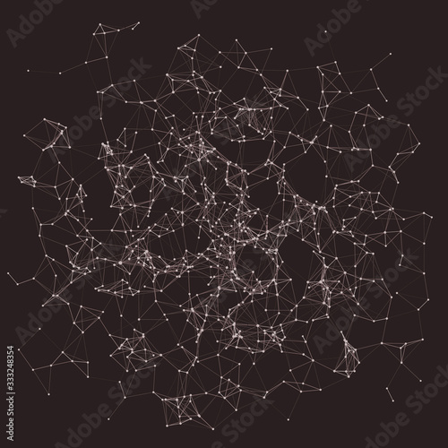 Procedural Network Mesh Art background illustration © vector_master