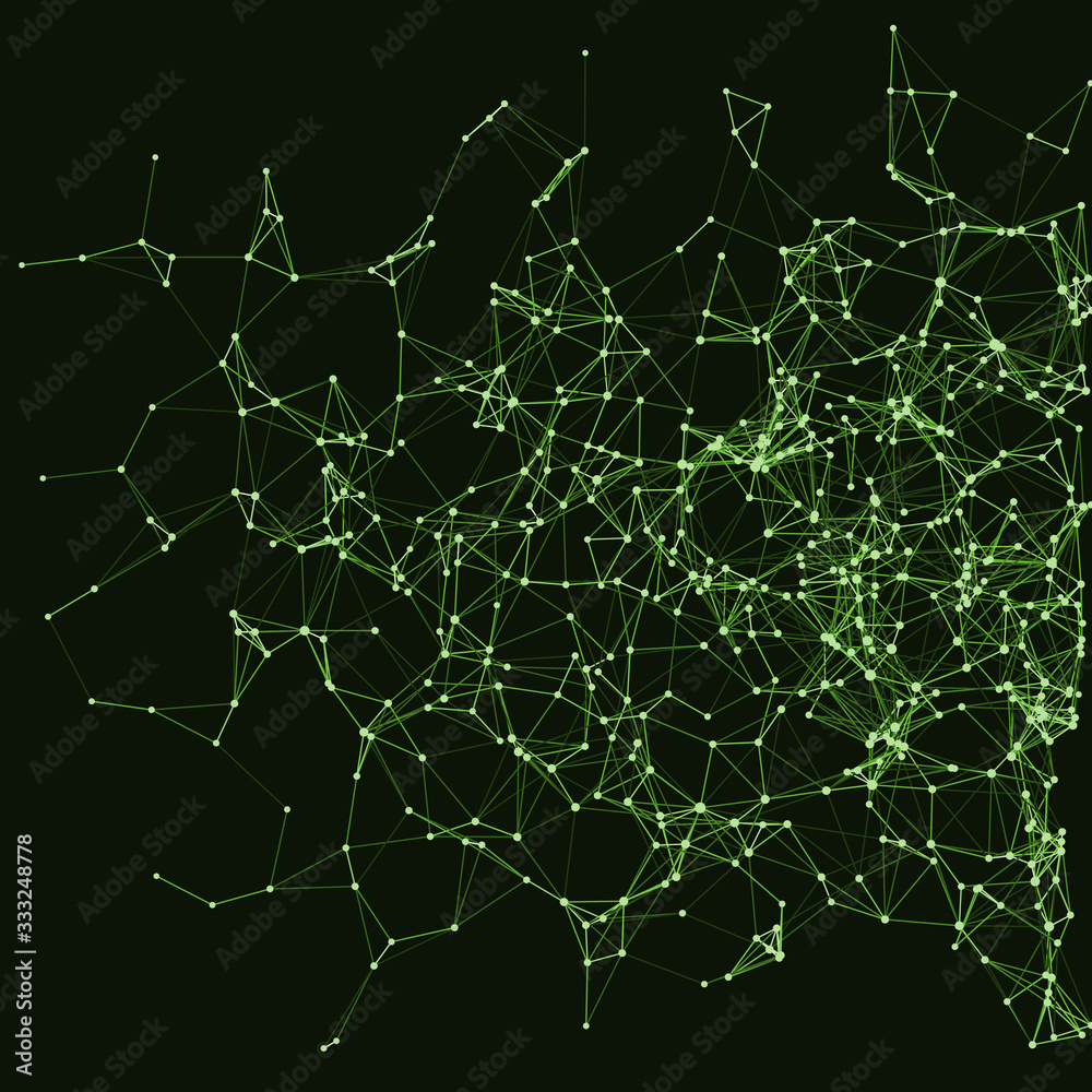 Obraz premium Procedural Network Mesh Art background illustration