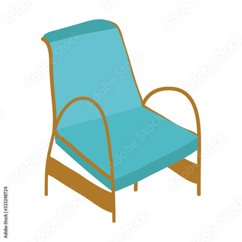 armchair furniture comfort isolated icon