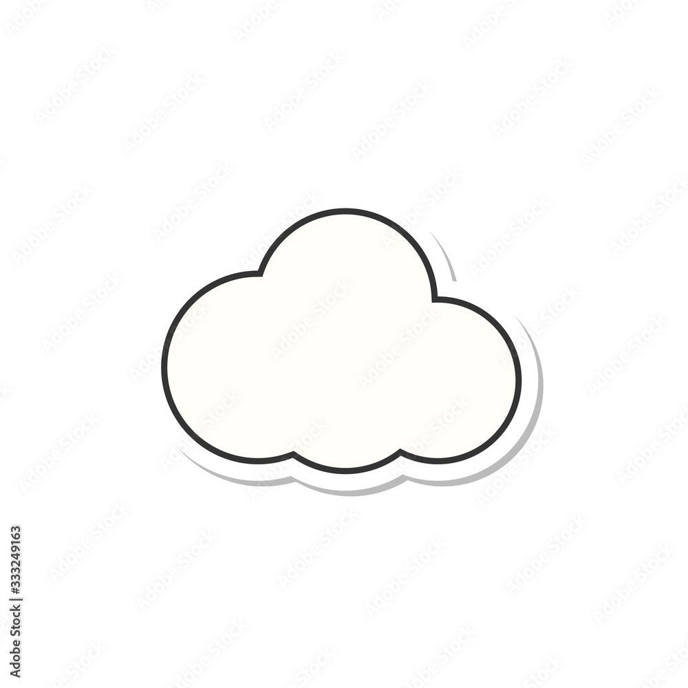 Clouds icon cartoon flat style isolated on white background. Cloud symbol design, logo, app. Design elements for the weather, cloud storage applications. Clouds icon cartoon flat style isolated on white background. Cloud symbol design, logo, app. Design elements for the weather, cloud storage applications.