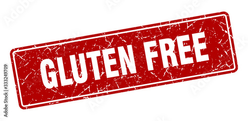 gluten free stamp. gluten free vintage red label. Sign