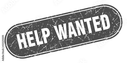 help wanted sign. help wanted grunge black stamp. Label