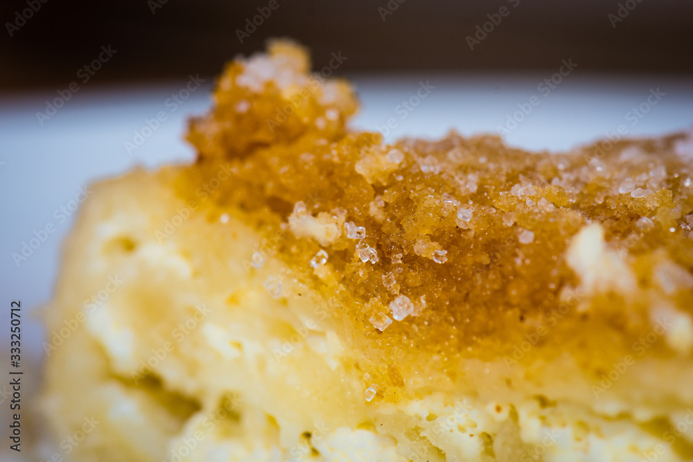 Freshly coocked strukel served with sugar and breadcrumbs broiled on butter. Freshly coocked strukel served with sugar and breadcrumbs broiled on butter.