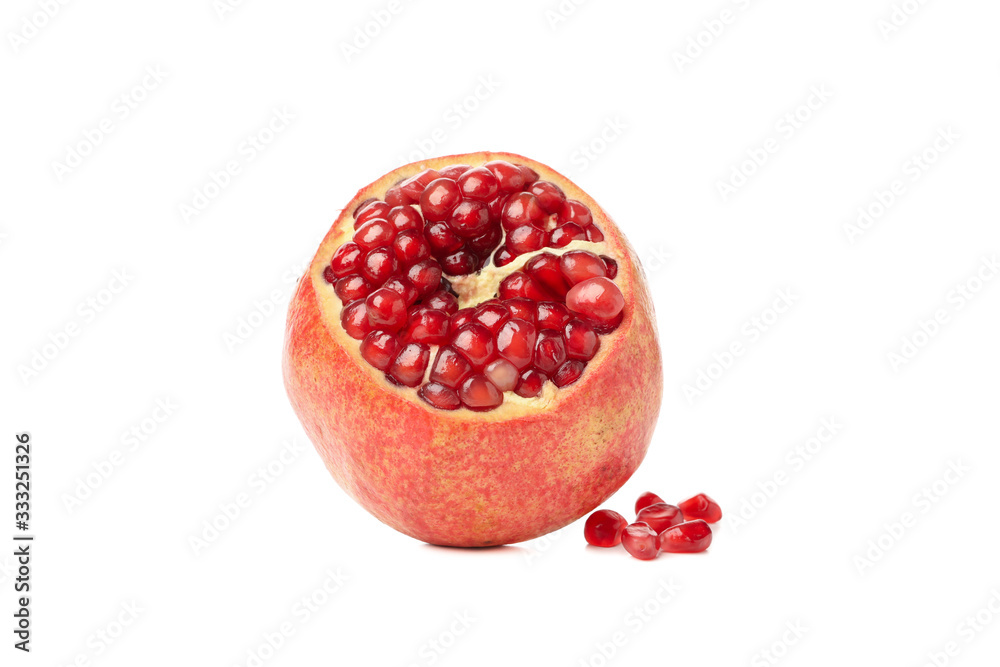 Pomegranate isolated on white background. Juicy fruit Pomegranate isolated on white background. Juicy fruit