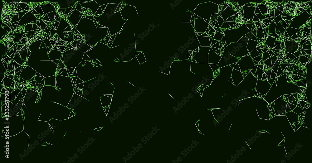 Fototapeta premium Procedural Network Mesh Art background illustration