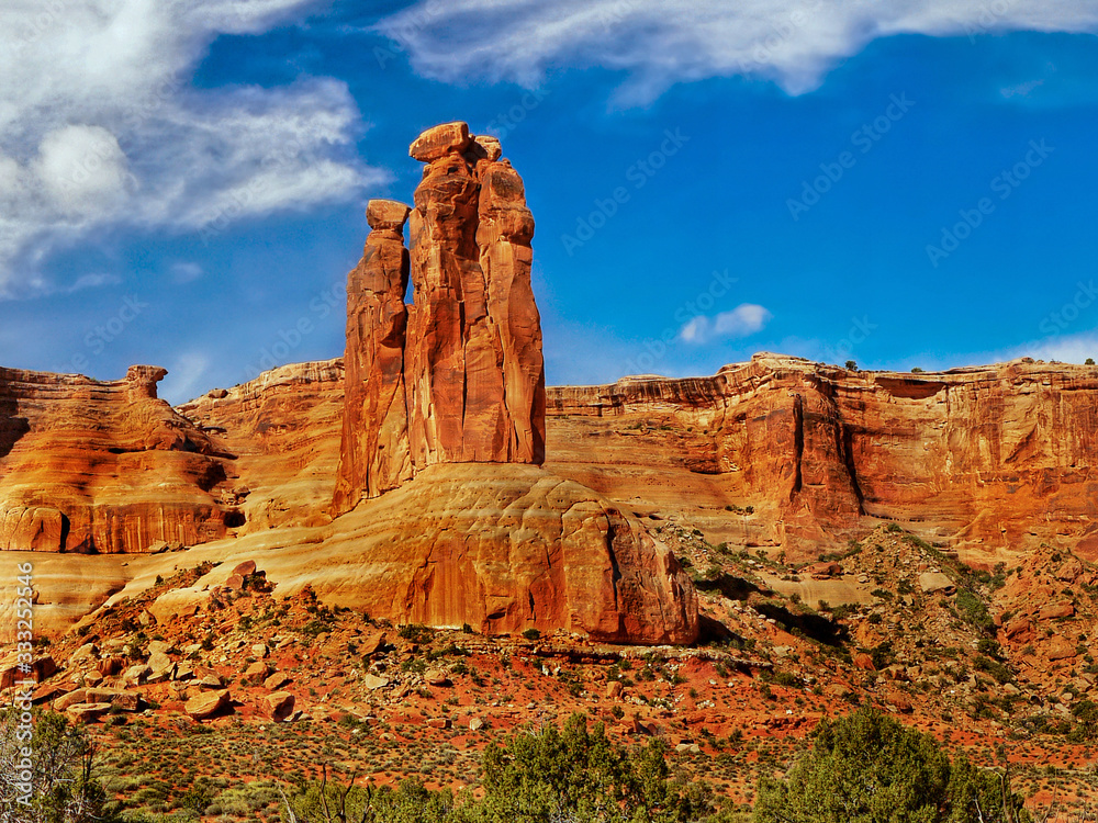 Arches National Park Utah, scenic desert landscape rock formations