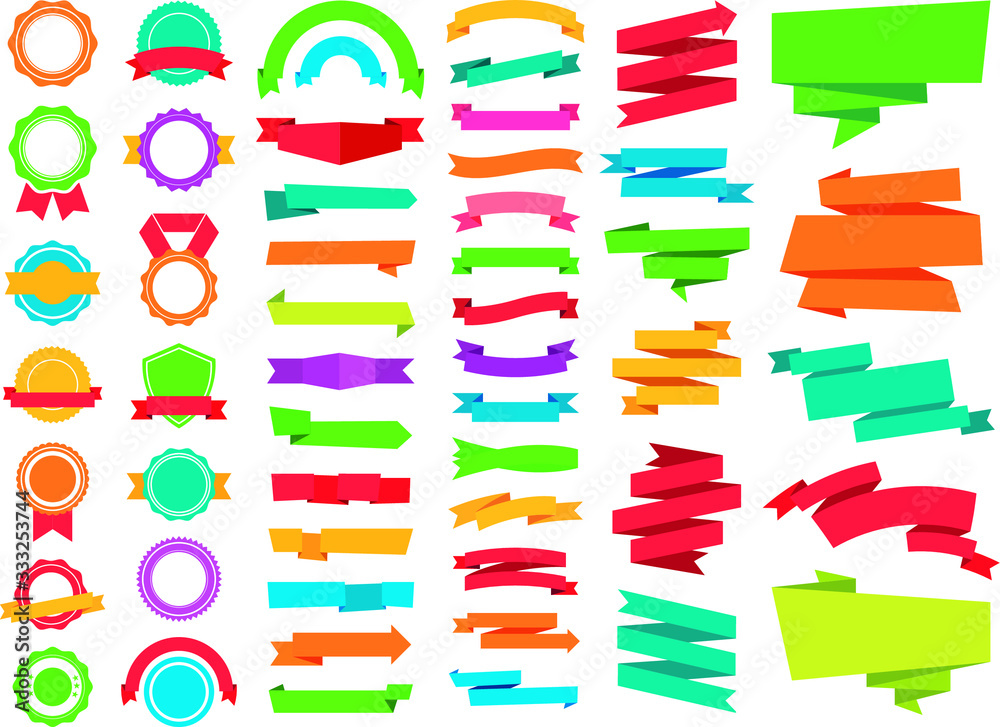 Banner Label Badge Ribbon Vector Banner Label Badge Ribbon Vector